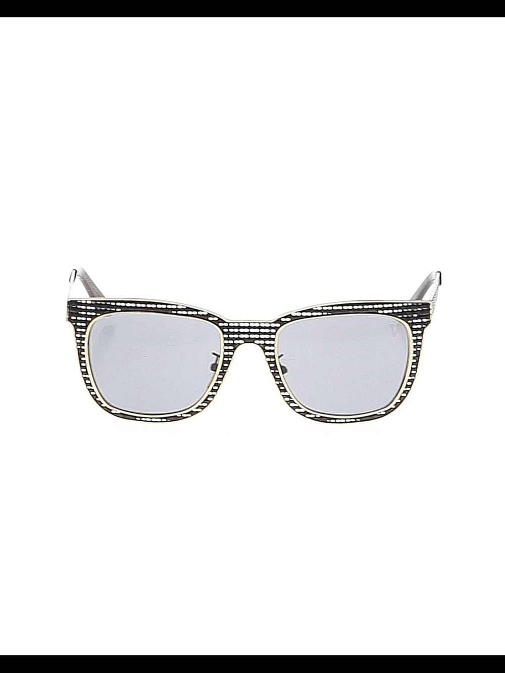 Classic Black & White Patterned Women's Sunglasses